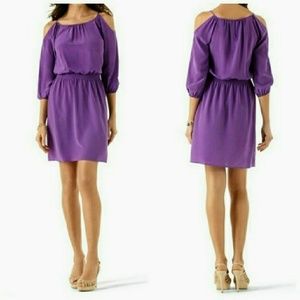 Silk Cold Shoulder Dress White House Black…
